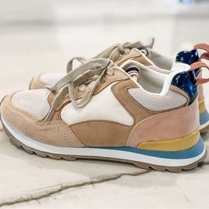 Nude Sneakers with a flair of colors